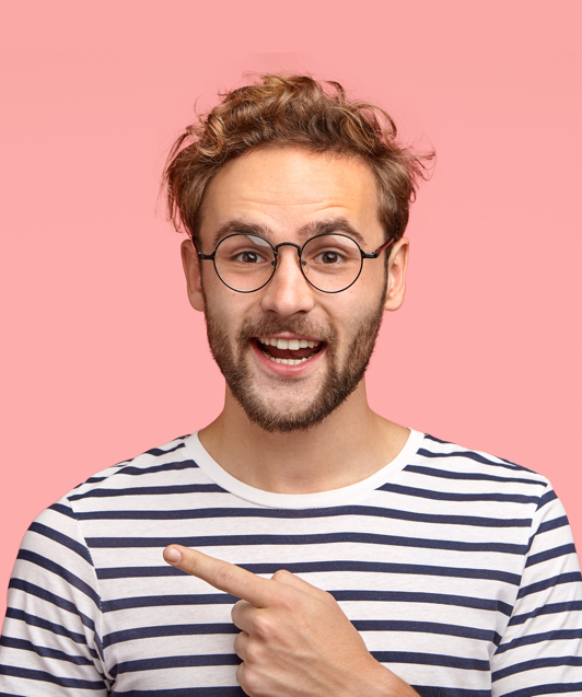 Uomo che indica Uomo che indica